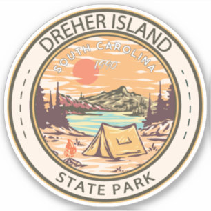 Sticker Dreher Island State Park Badge Caroline du Sud