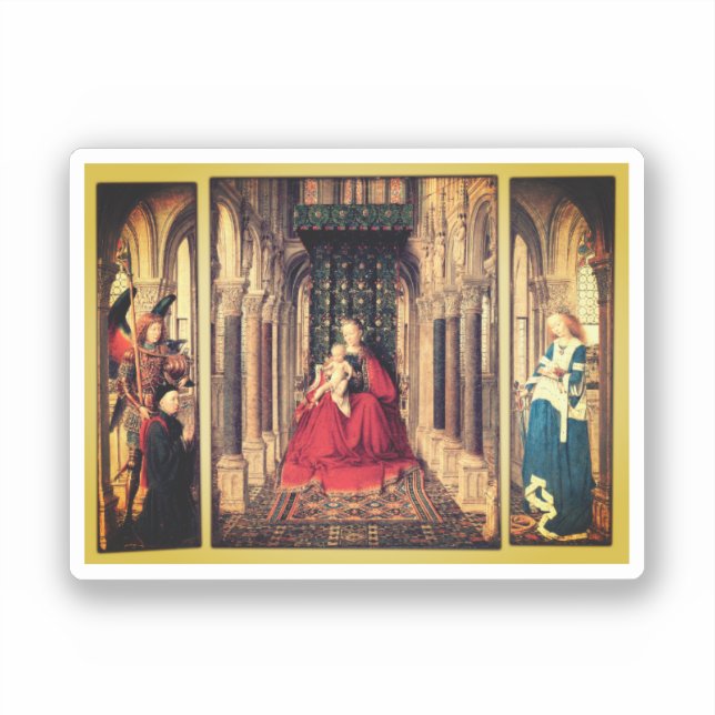 Sticker Dresden Triptych (par Jan van Eyck, 1437) (Recto)