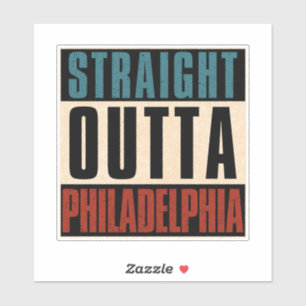 Sticker Droite en direction de Philadelphie Pennsylvanie P