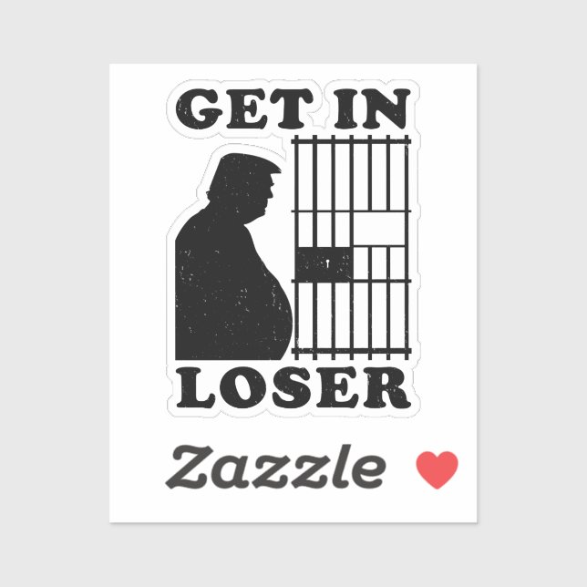 Sticker Drôle anti-Trump pour la prison (Feuille)