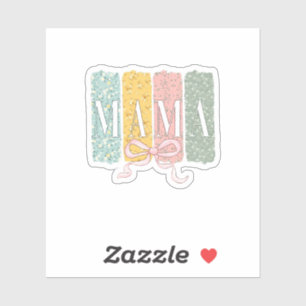 Sticker Drôle Bow Coquette Mama Fleurs Fête des Mères