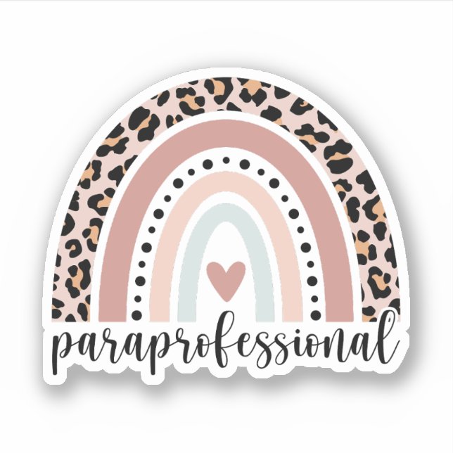 Sticker Drôle cadeau paraprofessionnel, Para enseignant Ar (Devant)