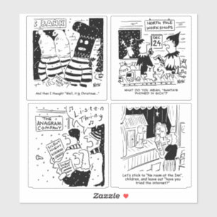 Sticker Drôle Caricature de Noël plaisanteries comme autoc
