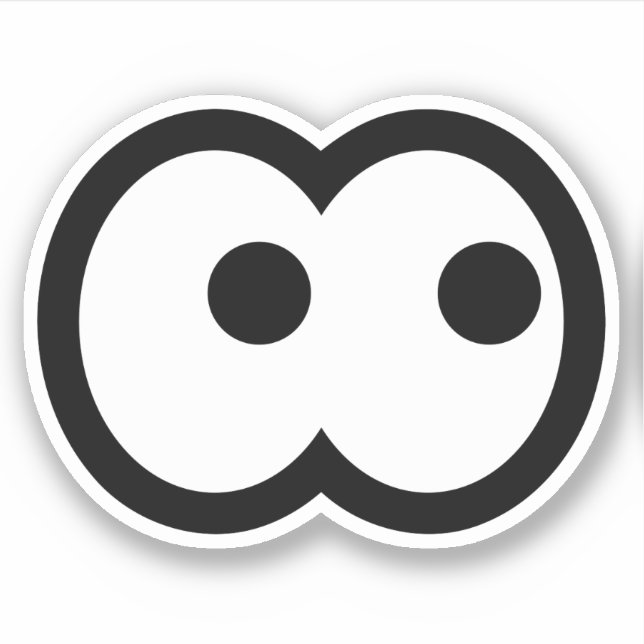 Sticker Drôle Cartoon Eyeball Vinyl (Devant)