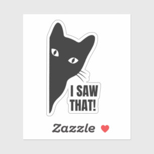 Sticker Drôle chat noir, j'ai vu ce mème