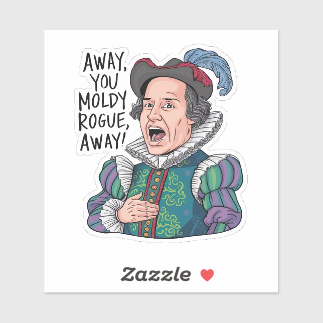 Sticker Drôle Citation colorée Insulte Humour (Feuille)