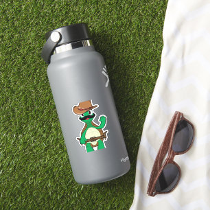 Sticker Drôle cowboy tortue sherrif