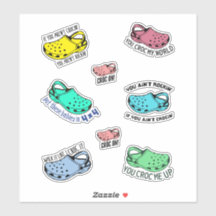 Drôle crocs citations stickerspack