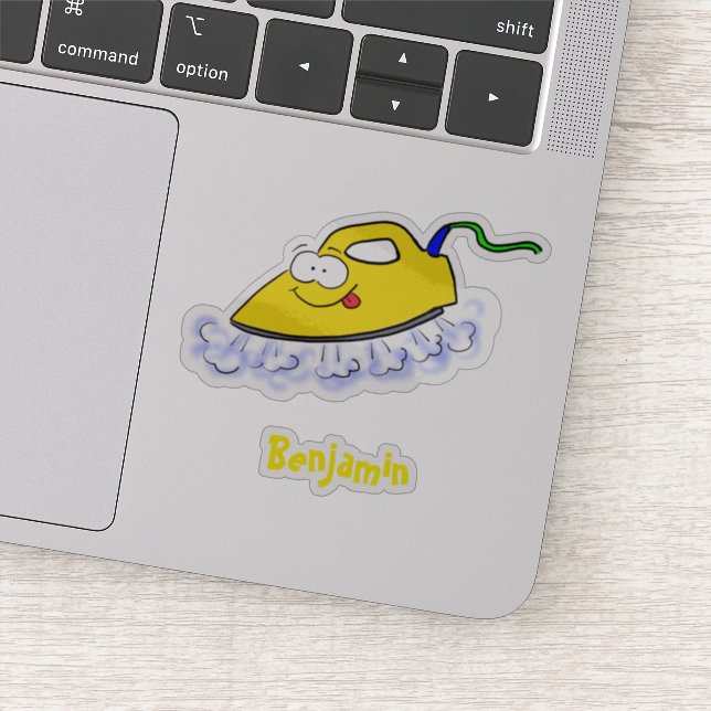 Sticker Drôle dessin animé linge de fer (Détail)