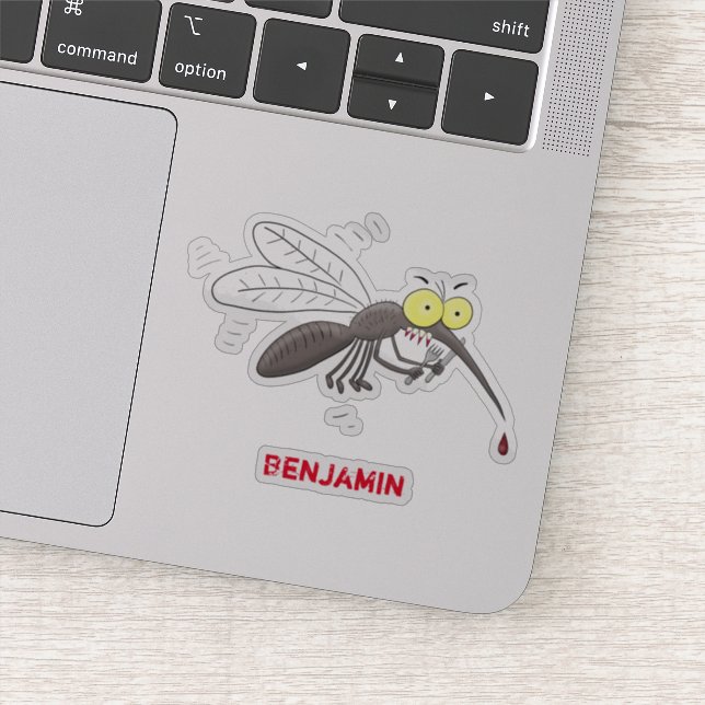 Sticker Drôle dessin d'insecte moustique (Détail)
