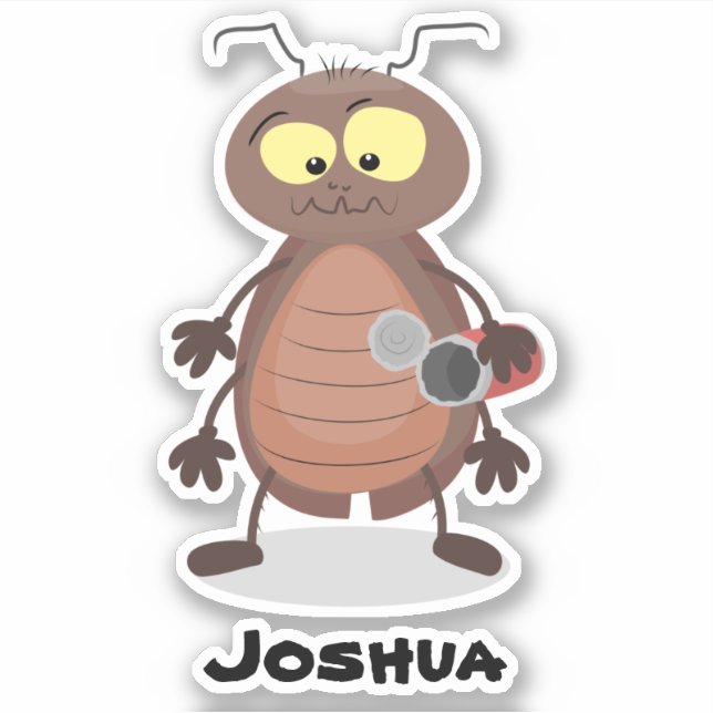 Sticker Drôle drôle de personnage de dessin animé de cafar (Devant)