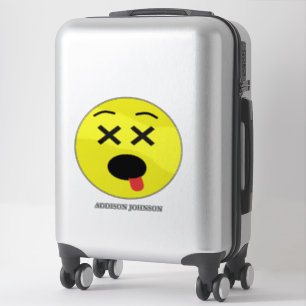 Sticker Drôle Emoticon Malade Emoji Visage Jaune Ajouter N