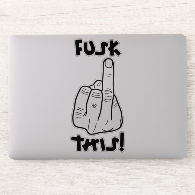 Sticker Drôle expression de frustration (fausse f-bombe) v (Ordinateur)
