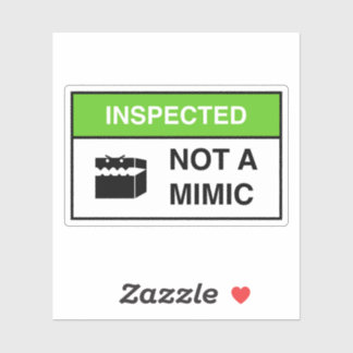 Sticker Drôle pas un symbole Mimic Tableto RPG