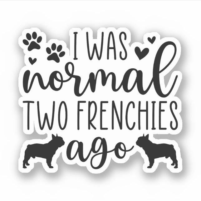 Sticker Drôle propriétaire et amoureux de Bulldog français (Devant)