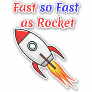 Sticker Drôle Skateboard Design - Speed Fast Rocket