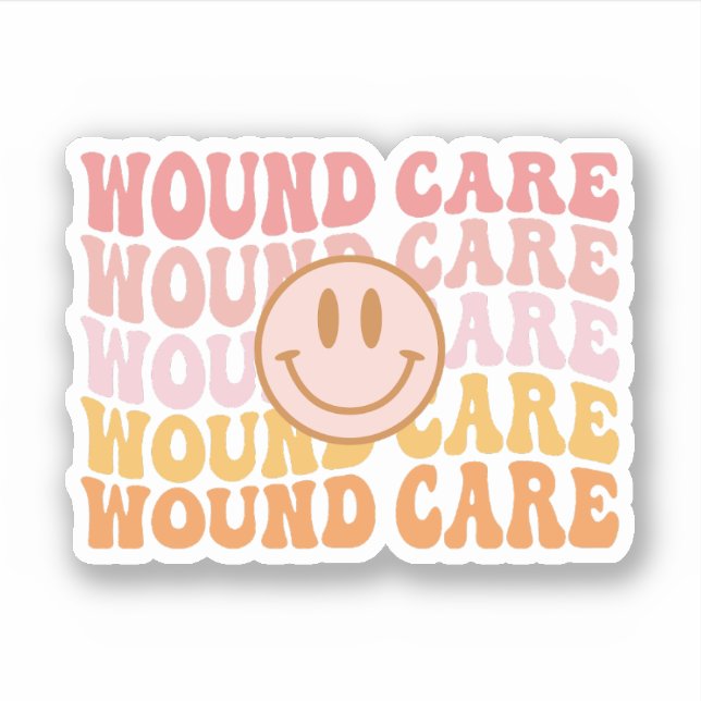 Sticker Drôle Soins de la blessure Cadeau infirmière, Soin (Devant)