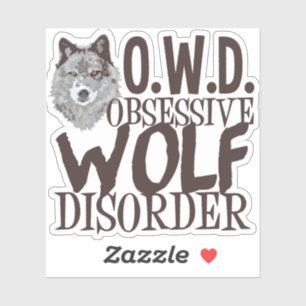 Sticker Drôle trouble obsessionnel du loup