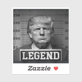 Sticker Drôle Trump 2024 Mugshot Président Légende
