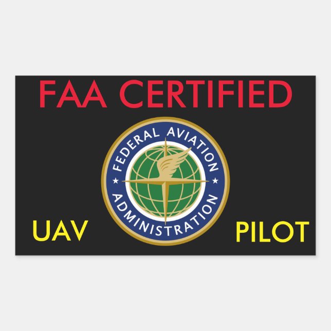 STICKER DRONE CERTIFIÉ PAR LA FAA (Devant)