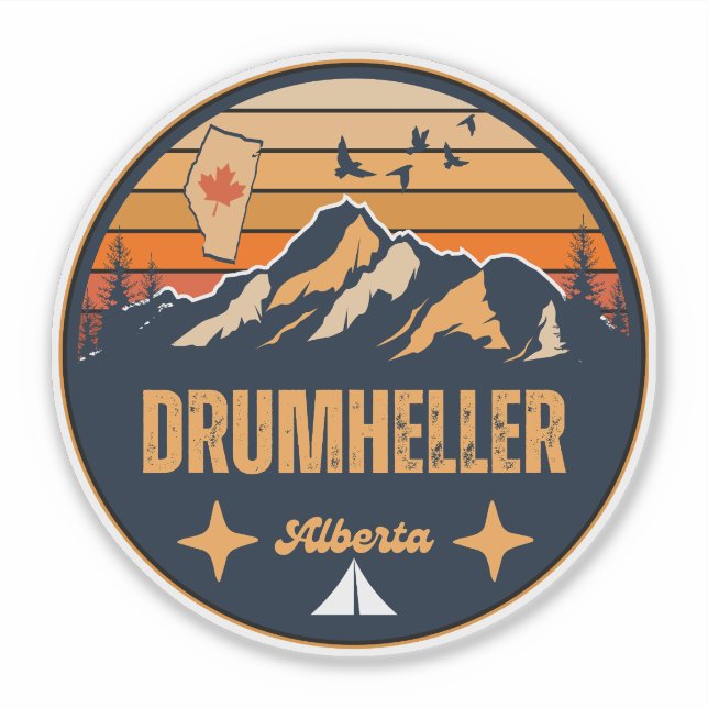 Sticker Drumheller, Alberta (Devant)