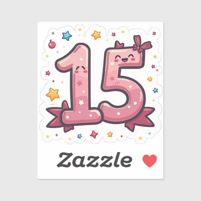 Sticker du 15e anniversaire (Feuille)