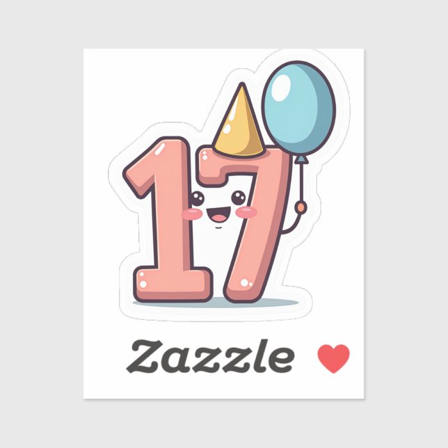 Sticker du 17e anniversaire (Feuille)