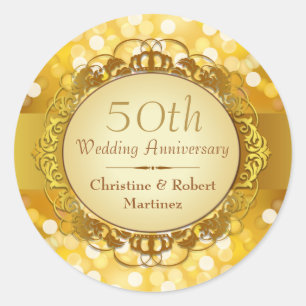 Sticker du 50e anniversaire du Golden Bokeh