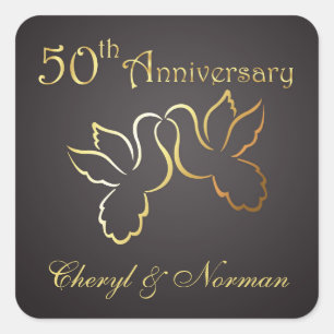 Sticker du 50e anniversaire Mariage inséparables d