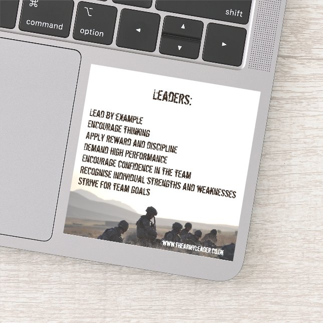 Sticker du Code du leadership de l'Armée (Détail)