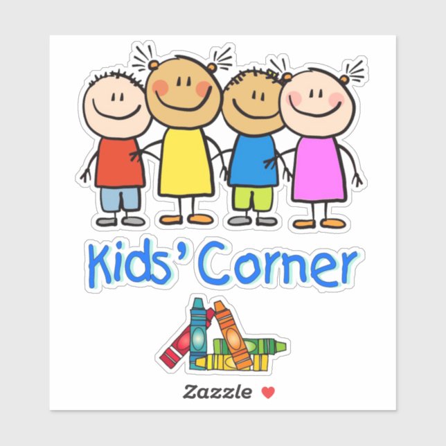 Sticker du coin pour enfants (Feuille)