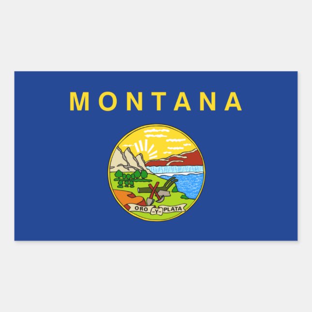 Sticker du drapeau de l'État du Montana (Devant)