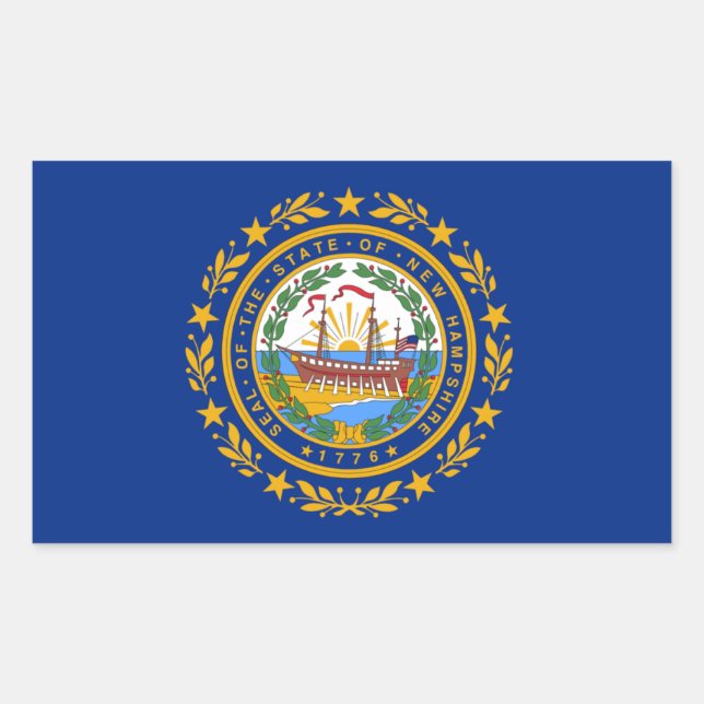 Sticker du drapeau de l'État du New Hampshire (Devant)