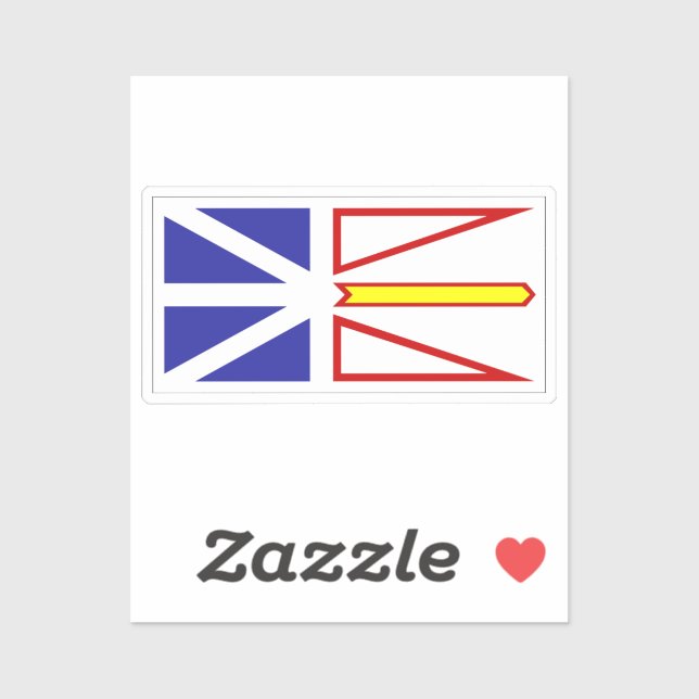 Sticker du drapeau de Terre-Neuve (Feuille)