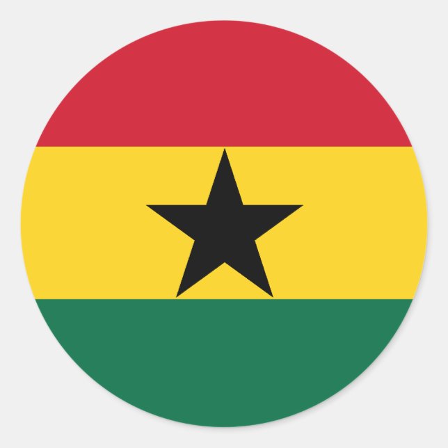 Sticker du drapeau du Ghana (Devant)