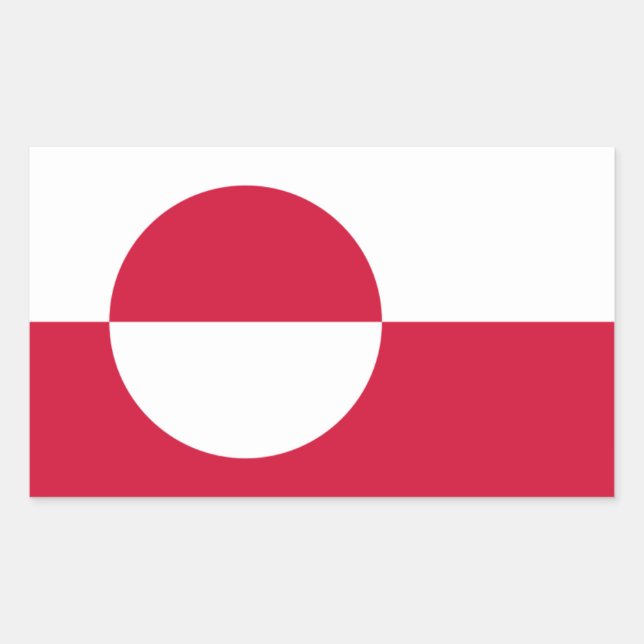 Sticker du drapeau du Groenland (Devant)