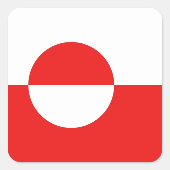 Sticker du drapeau du Groenland (Devant)