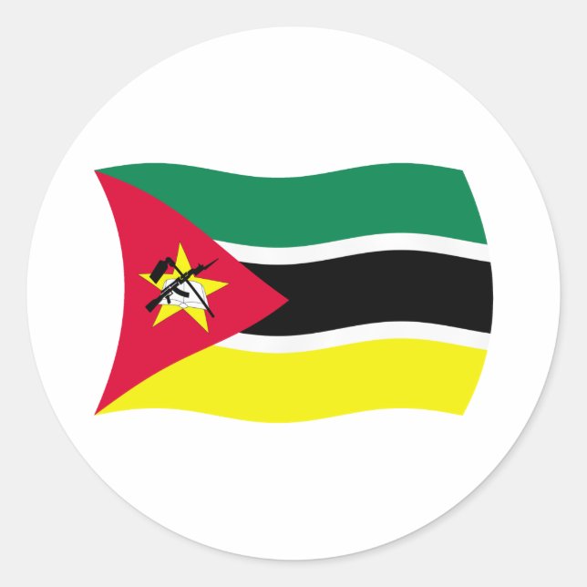 Sticker du drapeau du Mozambique (Devant)