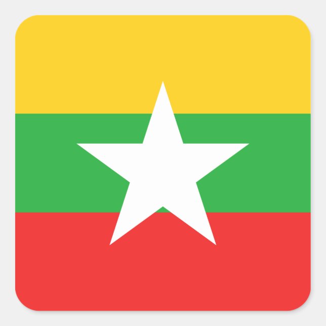Sticker du drapeau du Myanmar (Devant)