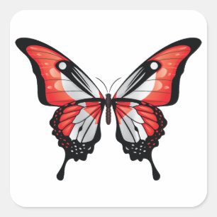 Sticker du drapeau du papillon de l'hirondelle du 