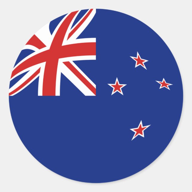 Sticker du drapeau Fisheye de Nouvelle-Zélande (Devant)