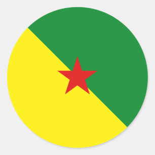 Sticker du drapeau Guyane Fisheye