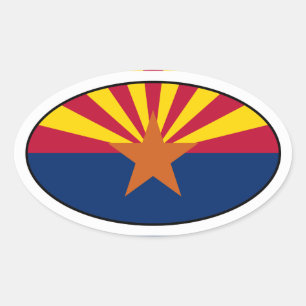 Sticker du drapeau ovale de l'Arizona