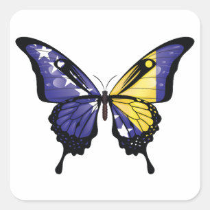 Sticker du drapeau papillon de Bosnie-Herzégovine