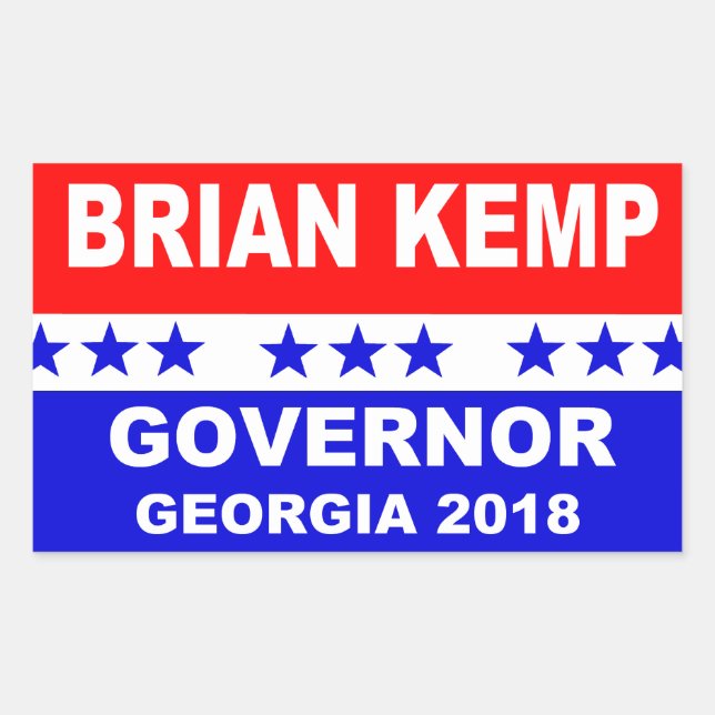 Sticker du gouverneur de Brian Kemp Georgia 2018 (Devant)