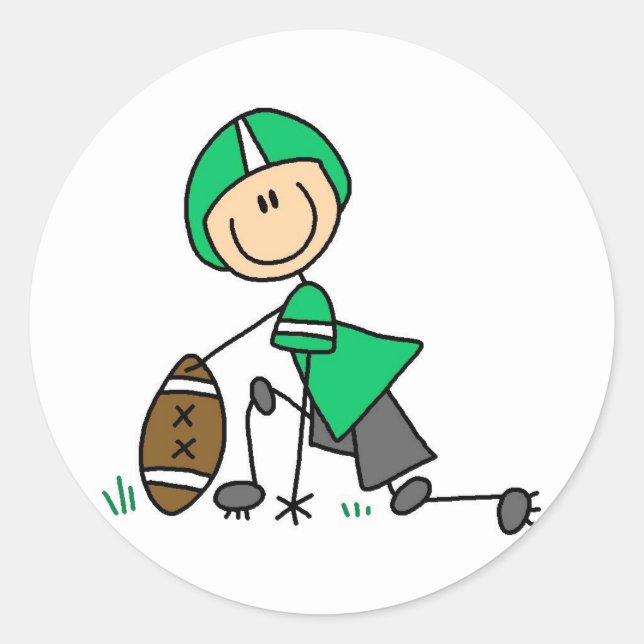 Sticker du joueur de football vert (Devant)