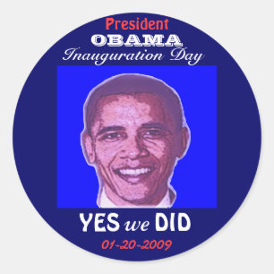 Sticker du jour d'investiture OBAMA