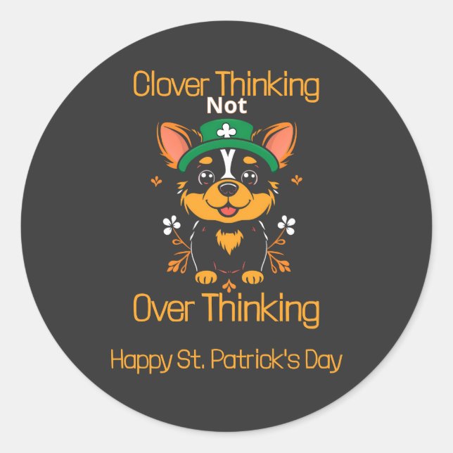 Sticker du jour Saint-Patrick de Corgi (Devant)