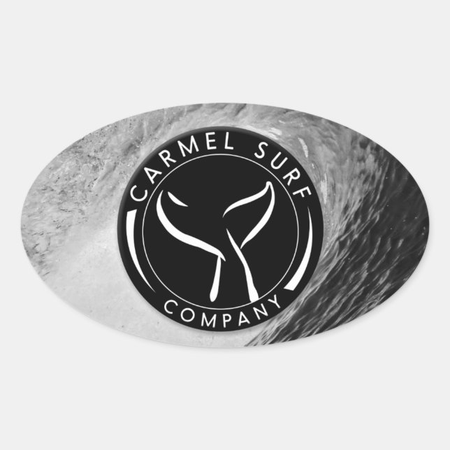 Sticker du logo de badge noir et blanc (Devant)