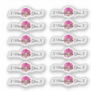 Sticker du logo d'emballage pour lèvres roses pour